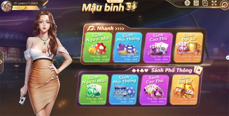 Sảnh game mậu binh VZ99